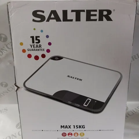 BOXED SALTER MAX 15KG KITCHEN SCALE 