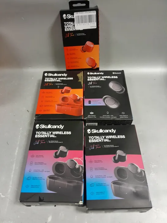 5 X BOXED SKULLCANDY JIB TRUE WIRELESS EARPHONES 