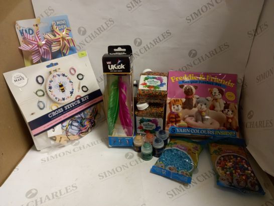 BOX OF CRAFTING SUPPLIES AND SETS