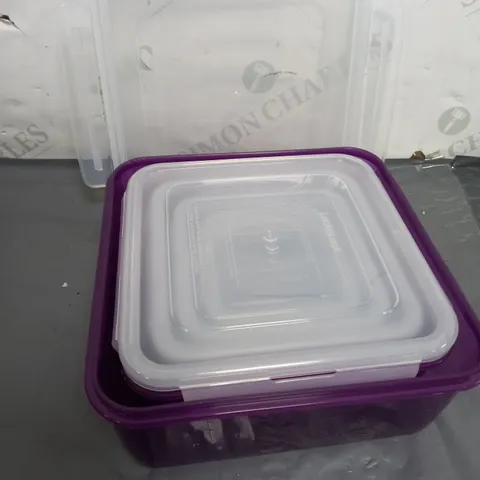 LOCK & LOCK 5 PIECE SQUARE STORAGE CONTAINERS 