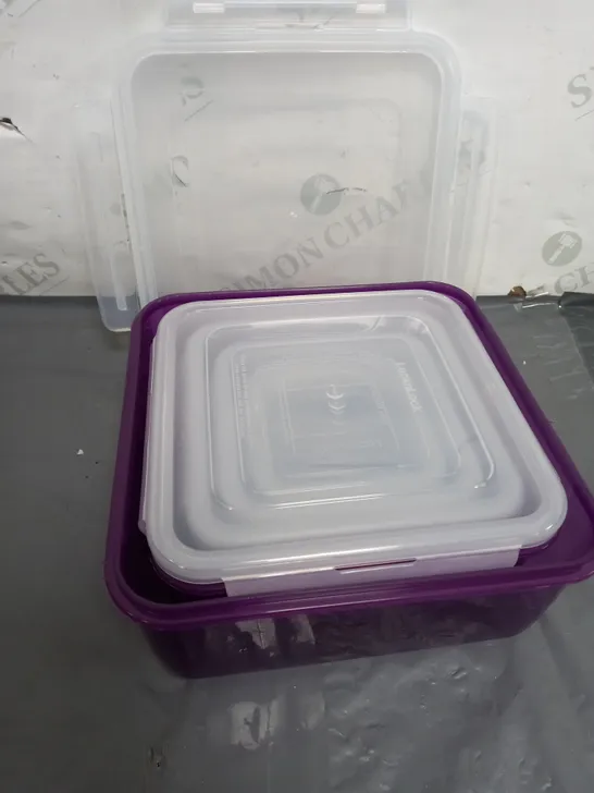 LOCK & LOCK 5 PIECE SQUARE STORAGE CONTAINERS 