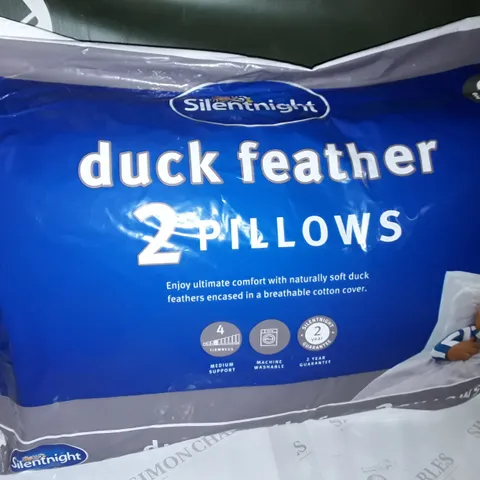 SILENTNIGHT DUCK FEATHER PAIR OF PILLOWS