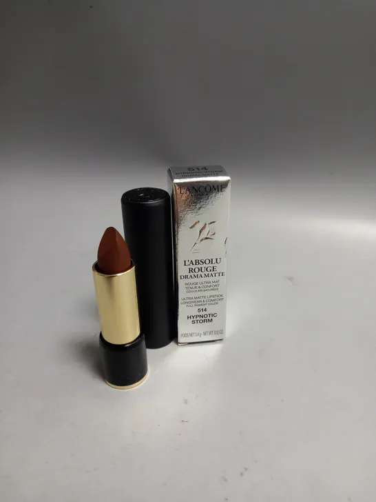 BOXED LANCOME L'ABSOLU ROUGE DRAMA MATTE HYPNOTIC STORM LIPSTICK 3.4G