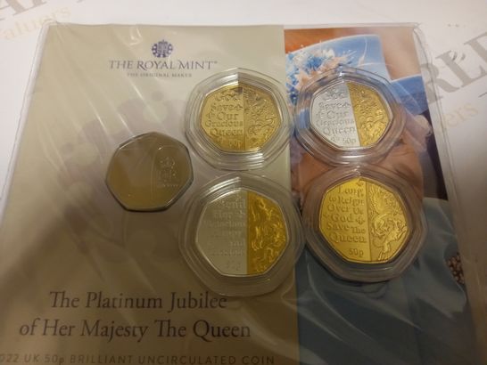 LOT OF 6 PLATINUM JUBILEE COMMEMORATIVE COINS