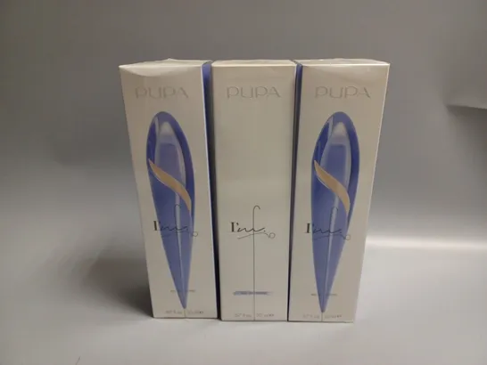 3 BOXED AND SEALED PUPA MILANO - I'M FIO CLOUDY VIOLET EAU DE TOILETTE (20ml)