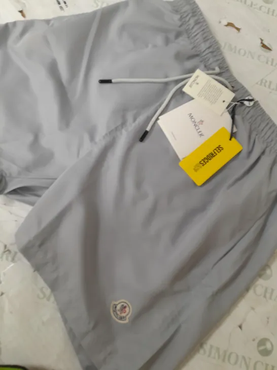 MENS MONCLER GREY SHORTS - SIZE XL