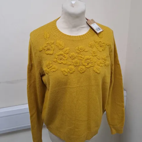 BODEN FLORAL PATTERN KNITTED JUMPER SIZE M