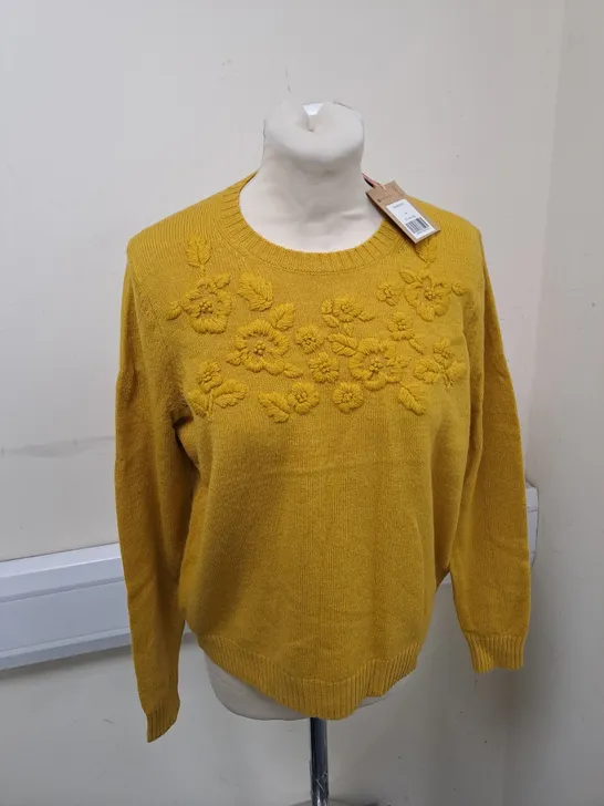 BODEN FLORAL PATTERN KNITTED JUMPER SIZE M
