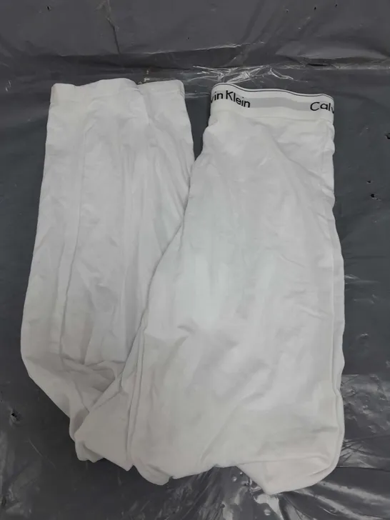 CALVIN KLEIN COTTON STRETCH LEGGINGS IN WHITE - MEDIUM