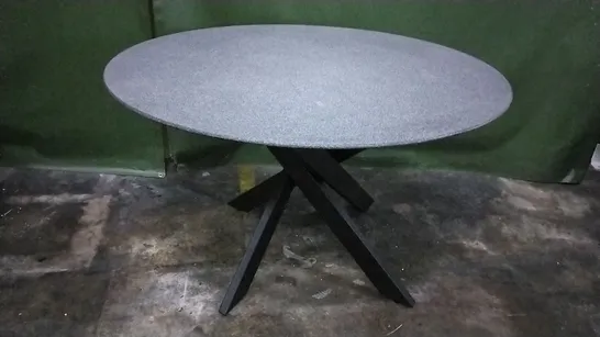 DESIGNER GREY/BLUE ROUND DINING TABLE 