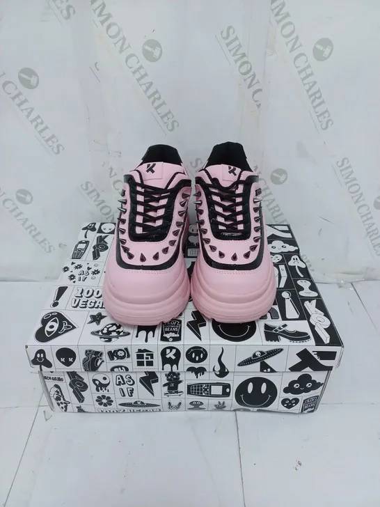 KOI FOOTWEAR LADIES PINK YANDOLL EXILE TRAINERS SIZE 3