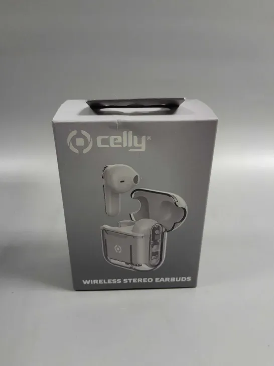 BOXED SEALED CELLY WIRELESS STEREO EARPHONES 