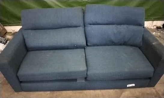 QUALITY DESIGNER NAVY BLUE FABRIC 2 SEATER SOFA