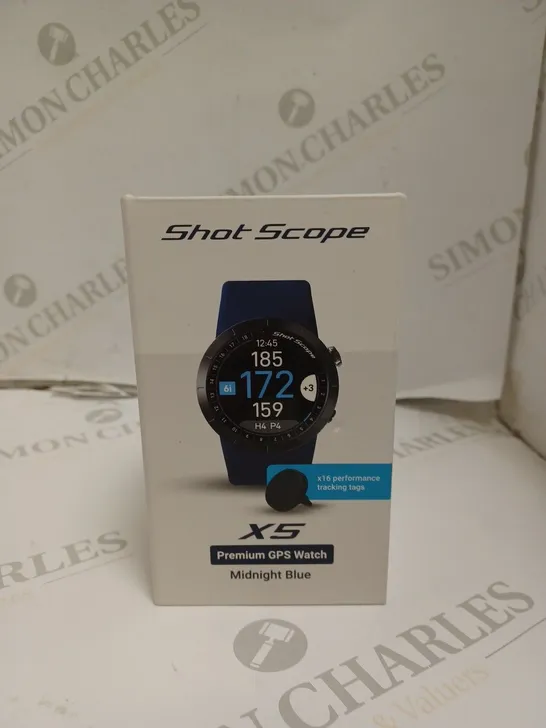 BOXED SEALED SHOT SCOPE X5 GPS WATCH 