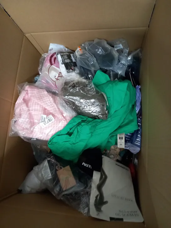 LARGE QUANTITY OF CLOTHING ITEMS TO INCLUDE DRESSES, SWEATERS, JEANS, T-SHIRTS, ETC