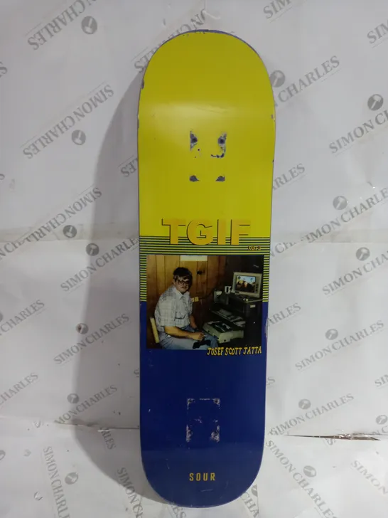 UNBRANDED TGIF JOSEF SCOTT JATTA SOUR SKATE BOARD DECK