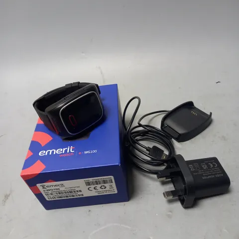 BOXED EMERIT E-WG100 SMART WATCH IN BLACK