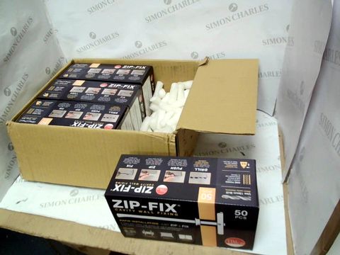 LOT OF 4 BOXES OF 50 ZIP-FIX CAVITY WALL FIXING HOLLOW WALL ANCHORS