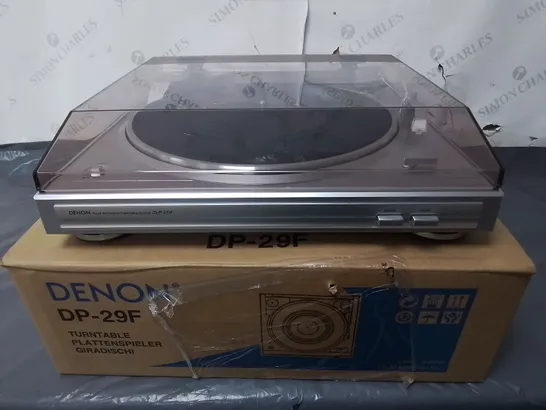 BOXED DENON DP-29F TURNTABLE