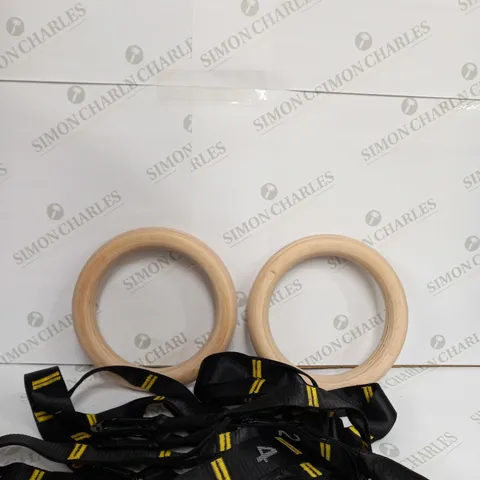 DOUBLE CIRCLE WOODEN GYMNASTIC RINGS 