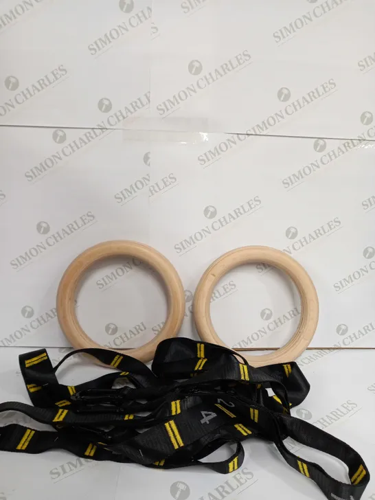 DOUBLE CIRCLE WOODEN GYMNASTIC RINGS 