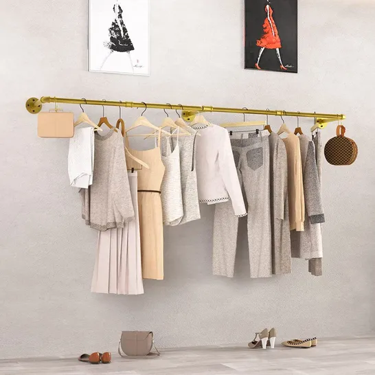 BOXED GERSHOM 180CM WALL MOUNTED CLOTHES RACK