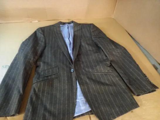 TED BAKER SUIT JACKET IN STRIPPED BROWN - 2