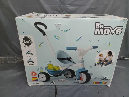 BOXED SMOBY BE MOVE TRIKE - BLUE RRP £44