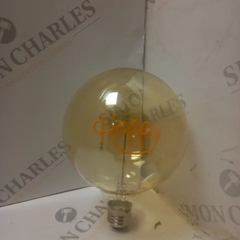 BOXED AMBER FILAMENT LED LIGHT BULB - HAPPY