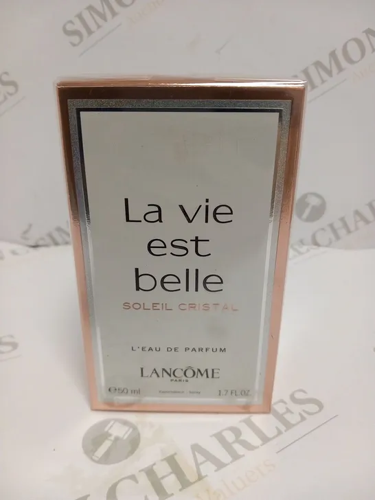 BOXED AND SEALED LANCOME LA VIE EST BELLE SOLEIL CRISTAL L'EAU DE PARFUM 50ML