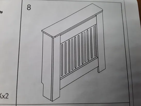 WHITE WOOD RADIATOR COVER