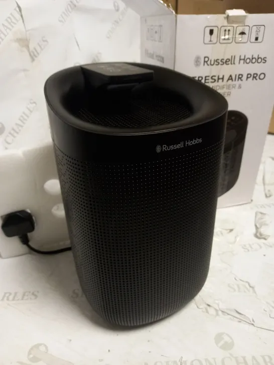 RUSSELL HOBBS RHDH1101B OZONE FREE 1L 2 IN 1 BLACK DEHUMIDIFIER/AIR PURIFIER