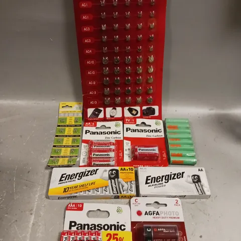 LARGE ASSORTMENT OF BATTERIES TO INCLUDE AA, AAA, BUTTON CELL ETC - COLLECTION ONLY 