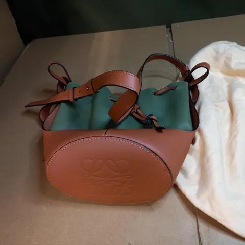 LOEWE BAG IN GREEN AND BROWN