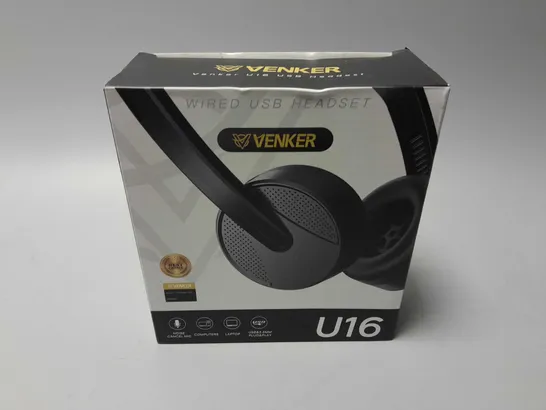 BOXED VENKER WIRED USB HEADSET