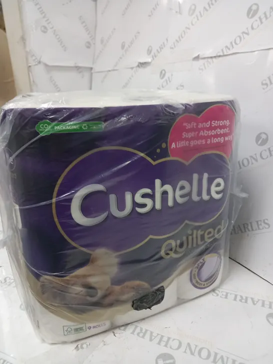 CUSHELLE QUILTED 9 ROLL TOILET ROLL TISSUE PAPER 45 ROLLS