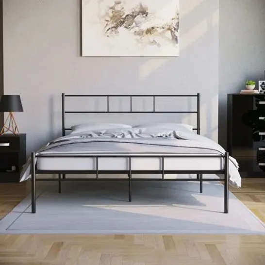 BOXED LASSIC DORSET DOUBLE BED BLACK (1 BOX)