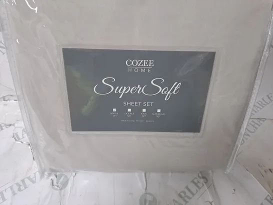 COZEE HOME, SUPER SOFT SHEET SET - SINGLE SIZE