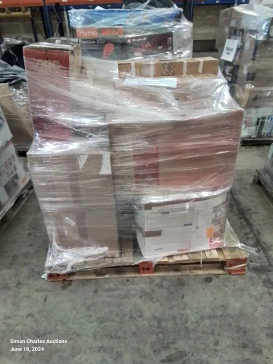 PALLET OF APPROXIMATELY 18 UNPROCESSED RAW RETURN HOUSEHOLD AND ELECTRICAL GOODS TO INCLUDE;