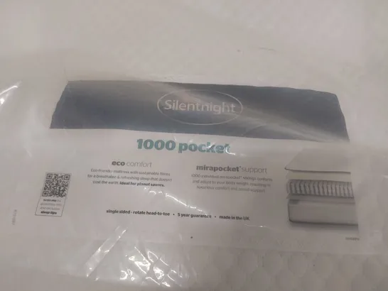 QUALITY BAGGED 4'6" DOUBLE SILENTNIGHT 1000 POCKET MATTRESS 