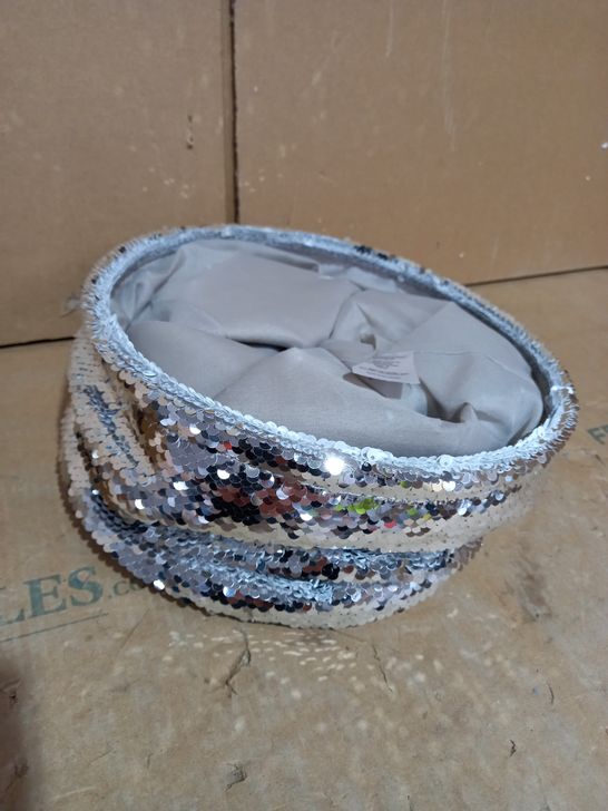 SILVER SEQUIN BASKET  RRP £15