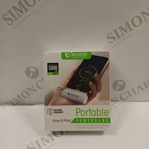 BOXED AND SEALED MAXMATE PORTABLE POWERBANK. 