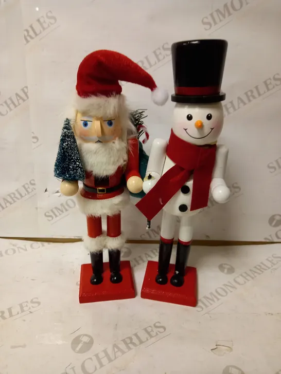 12 INCH SNOWMAN AND SANTA NUTCRACKER RRP £29.99