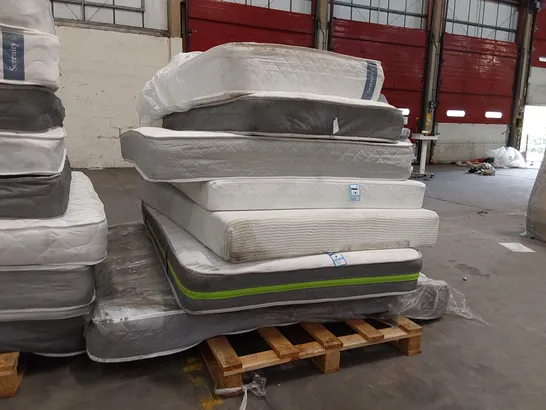 PALLET OF 7x ASSORTED MATTRESS - ASSORTED BRANDS, SIZES AND CONDITIONS 