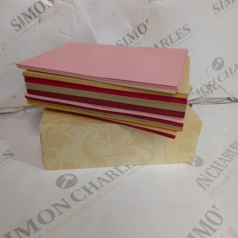 BOXED ANNA GRIFFIN 72 PIECE SHIMMER BLUSH CARDS & ENVELOPES COLLECTION