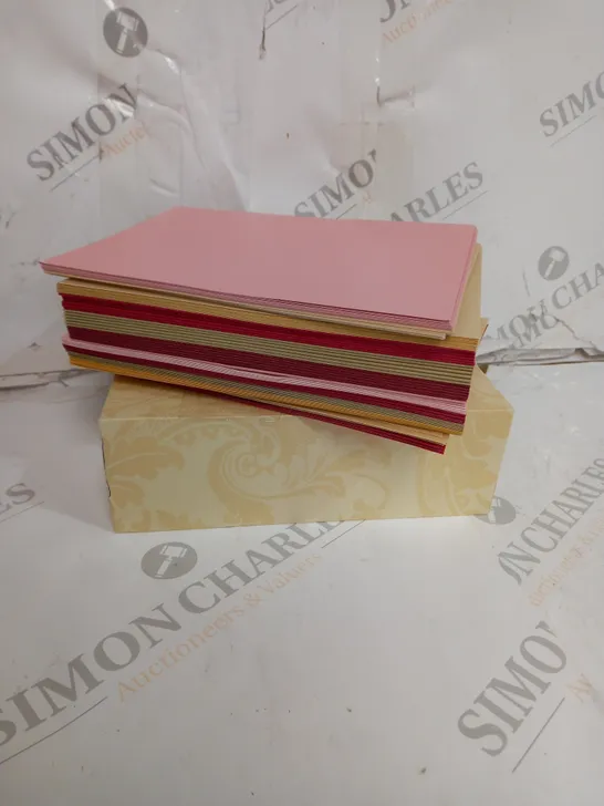 BOXED ANNA GRIFFIN 72 PIECE SHIMMER BLUSH CARDS & ENVELOPES COLLECTION