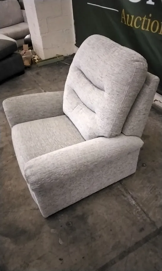 QUALITY BRITISH DESIGNED & MANUFACTURED G PLAN HOLMES SMALL ARMCHAIR FARROW MIST FABRIC 