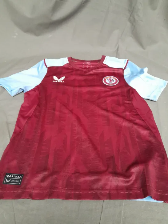 CASTORE ASTON VILLA FOOTBALL SHIRT - JUNIOR MEDIUM