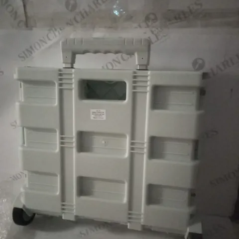 BOXED ORGANISED OPTIONS FOLDABLE PLASTIC SHOPPING CART WITH LID