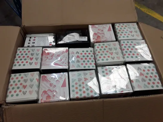 BOX CONTAINING APPROXIMATELY 55 VALENTINES GIFT BOXES